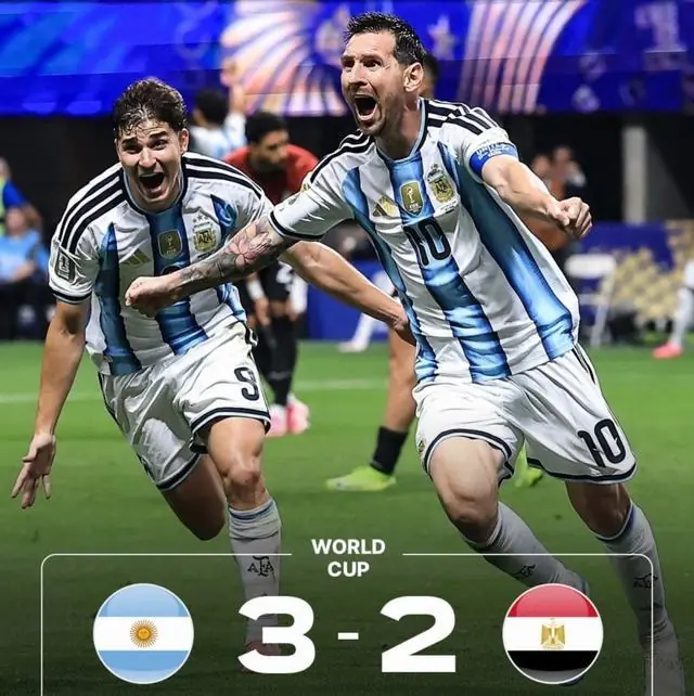 0-2到3-2！梅西传射导演逆转！阿根廷13分钟狂追3球翻盘淘汰埃及