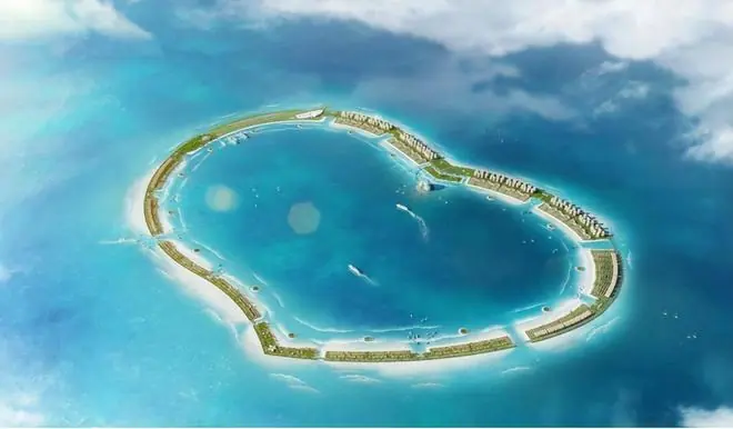 美济岛造陆11年，变啥样了？5.66km²，鬼斧神工，还种上了椰子树