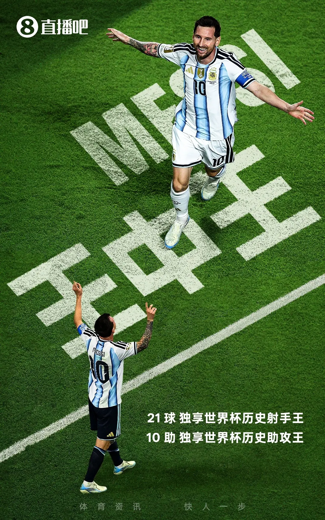 双王加冕!梅西10助独享世界杯历史助攻王,21球领跑历史射手王