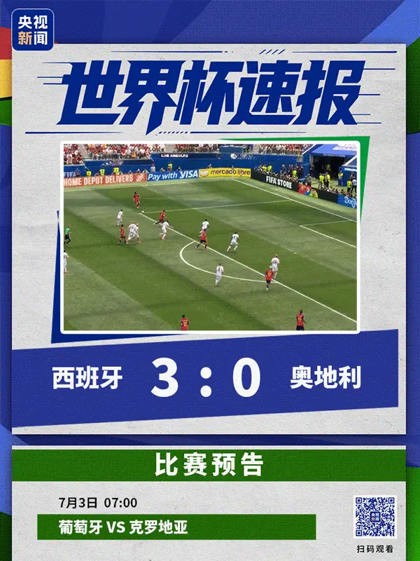 轻松晋级，西班牙3-0奥地利！佛得角总统预测球队将1-0击败阿根廷：我们上场就是为了赢球！40岁“门神”梦想扑出梅西点球