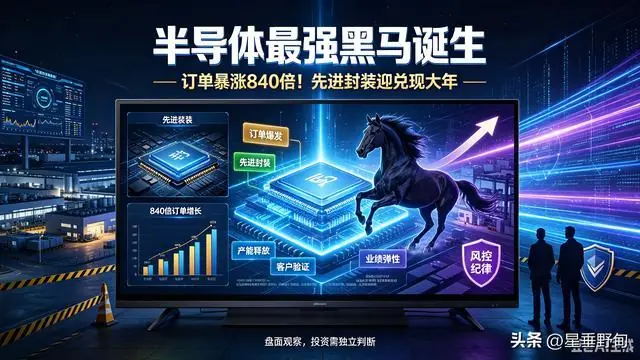 半导体最强黑马诞生，订单暴涨840倍！先进封装迎兑现大年