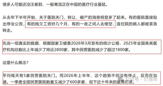 听说医院的降薪倒闭潮也来了！