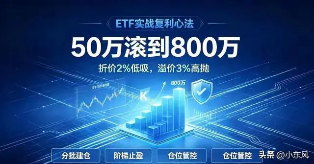 50万滚到800万，我就靠ETF这一招：折价2%吸，溢价3%抛
