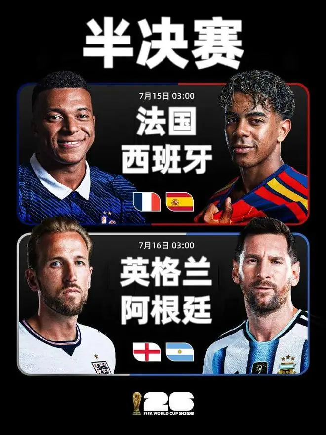 梅西再创历史!世界杯四强产生