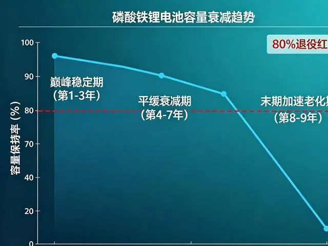 磷酸铁锂九年老化全过程：从满电到报废，衰减曲线详解