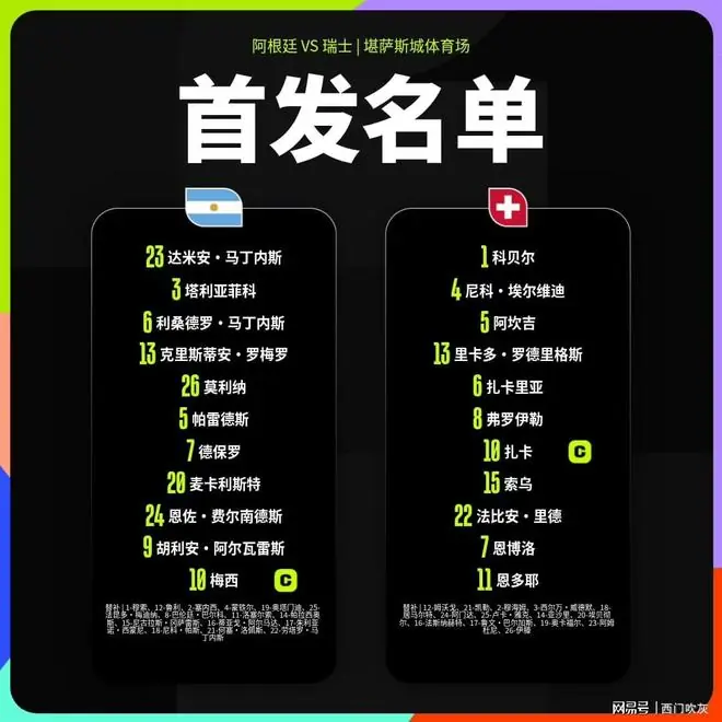 梅西搭档阿尔瓦雷斯首发！阿根廷半场1-0领先！