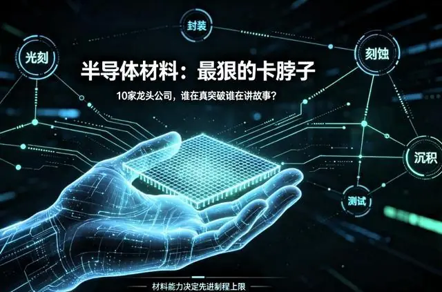 半导体材料最狠的卡脖子！10家龙头公司，谁在真突破谁在讲故事？